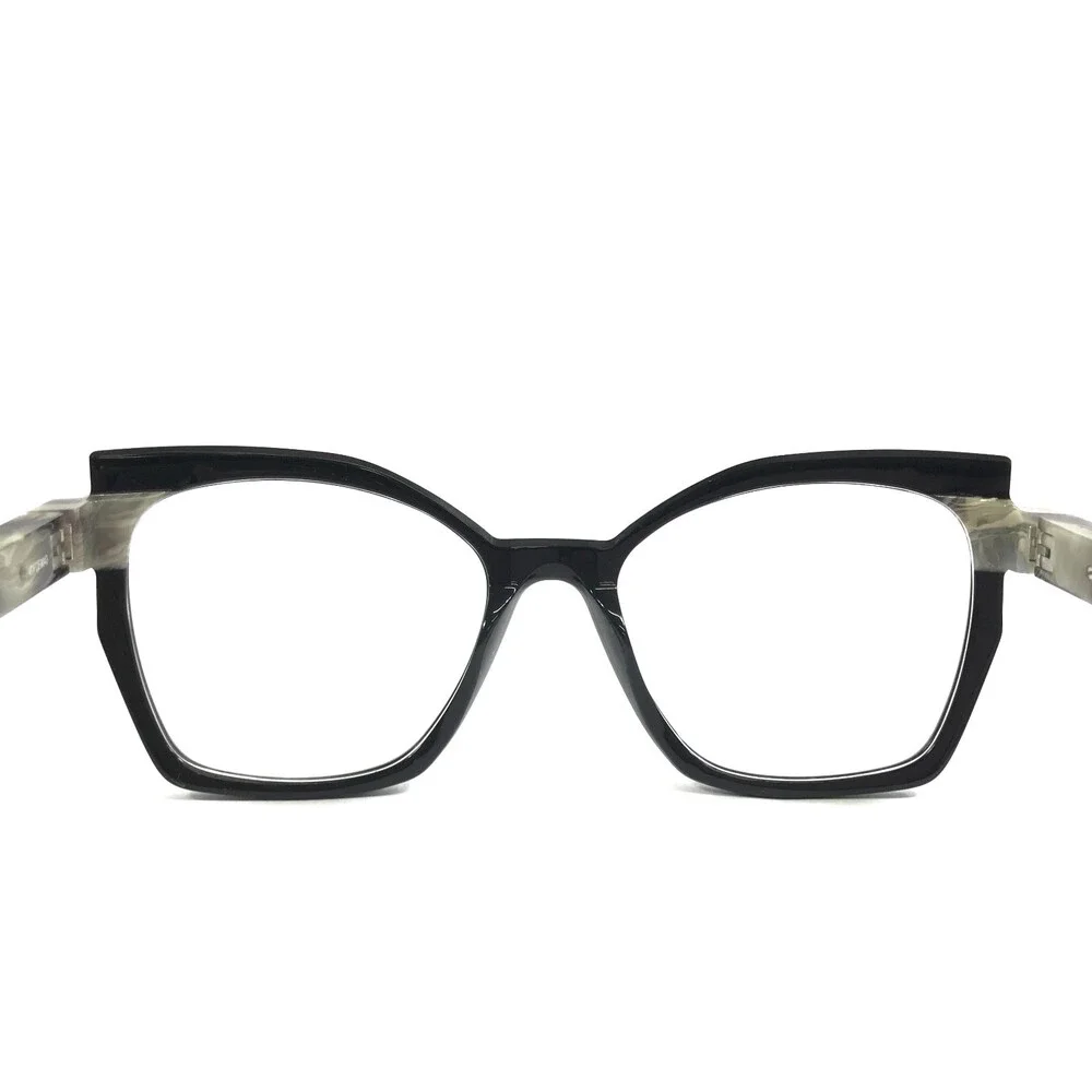 Etnia Barcelona Eyeglasses Frames CHROMA N39 BKGY Black Gray Full Rim 52-18-140